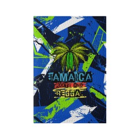 Обложка для паспорта матовая кожа с принтом Jamaica Roots and reggae в Курске, натуральная матовая кожа | размер 19,3 х 13,7 см; прозрачные пластиковые крепления | jamaica | reggae | roots | летняя | лето | надпись | пальма | раста | регги | рэгги | текст | фраза | ямайка