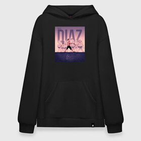 Худи SuperOversize хлопок с принтом Нейт Диаз(Nate Diaz) в Курске, 70% хлопок, 30% полиэстер, мягкий начес внутри | карман-кенгуру, эластичная резинка на манжетах и по нижней кромке, двухслойный капюшон
 | арт. | бои | бокс | единоборства | мма