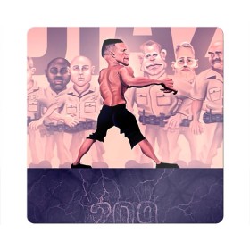 Магнит виниловый Квадрат с принтом Нейт Диаз(Nate Diaz) в Курске, полимерный материал с магнитным слоем | размер 9*9 см, закругленные углы | арт. | бои | бокс | единоборства | мма