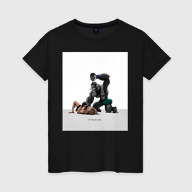 Женская футболка хлопок с принтом Конор МакГрегор Conor McGregor в Курске, 100% хлопок | прямой крой, круглый вырез горловины, длина до линии бедер, слегка спущенное плечо | арт. | бои | бокс | единоборства | мма
