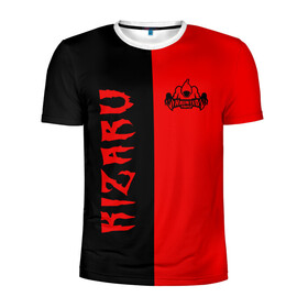 Мужская футболка 3D спортивная с принтом KIZARU в Курске, 100% полиэстер с улучшенными характеристиками | приталенный силуэт, круглая горловина, широкие плечи, сужается к линии бедра | family | haunted | kizaru | кизару | фэмили | хаунтед