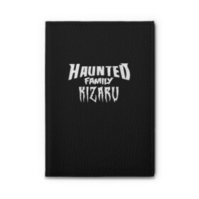 Обложка для автодокументов с принтом KIZARU HAUNTED FAMILY в Курске, натуральная кожа |  размер 19,9*13 см; внутри 4 больших “конверта” для документов и один маленький отдел — туда идеально встанут права | Тематика изображения на принте: family | haunted | kizaru | кизару | фэмили | хаунтед