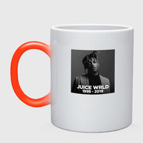 Кружка хамелеон с принтом JUICE WRLD R.I.P. в Курске, керамика | меняет цвет при нагревании, емкость 330 мл | die | jucie | juice | legends | never | wrld | ворлд | врлд | джус | джуси