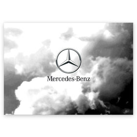 Поздравительная открытка с принтом MERCEDES. в Курске, 100% бумага | плотность бумаги 280 г/м2, матовая, на обратной стороне линовка и место для марки
 | 2020 | amg | auto | mercedes | sport | авто | автомобиль | автомобильные | амг | бренд | марка | машины | мерседес | спорт