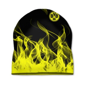 Шапка 3D с принтом BORUSSIA. в Курске, 100% полиэстер | универсальный размер, печать по всей поверхности изделия | 