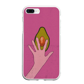 Чехол для iPhone 7/8 Plus матовый с принтом avocado в Курске, Силикон | Область печати: задняя сторона чехла, без боковых панелей | vegan | веган | веганство | вегетарианец | вегетарианство | еда | зеленый | земля | зож | листья | мир | охрана | позиция | природа