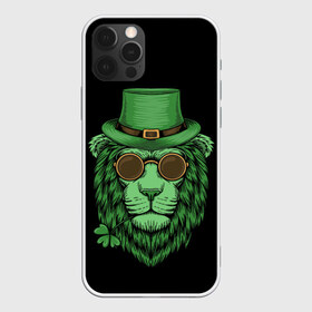 Чехол для iPhone 12 Pro Max с принтом ЛЕВ ИРЛАНДЕЦ в Курске, Силикон |  | irish | lion | pride | зеленый | ирландия | клевер | лев | прайд | царь зверей | шляпа