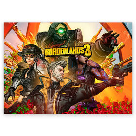 Поздравительная открытка с принтом Borderlands 3. в Курске, 100% бумага | плотность бумаги 280 г/м2, матовая, на обратной стороне линовка и место для марки
 | borderlands | borderlands legendary collection | esport | games | pbg | бордерлендс | игры | киберспорт | командная экшен пострелушка | пбг | перестрелка | персонажи | стрелок | фантастический шутер