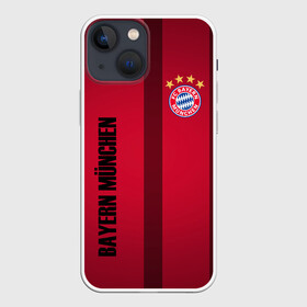 Чехол для iPhone 13 mini с принтом BAYERN MUNCHEN. в Курске,  |  | fc | fc bayern munich | football | football club | sport | клуб германии | мюнхен | немецкий футбольный клуб | спорт | уефа | униформа | фирменные цвета | фк | футбол | футбольный клуб | футбольный клуб бавария