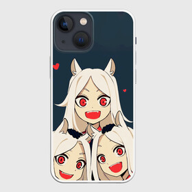 Чехол для iPhone 13 mini с принтом Cerberus с сердечками Helltaker в Курске,  |  | anime | azazel | hell | helltaker | justice | lucifer | malina | modeus | pandemonica | zdrada | ад | аниме | демон | демонесса | здрада | люцифер | малина | модеус | пандемоника | правосудие | хеллтейкер | хэлтейкер | цербер