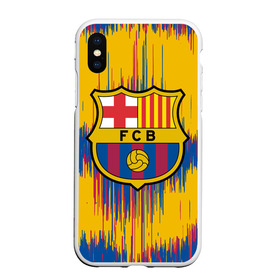 Чехол для iPhone XS Max матовый с принтом FC BARCELONA. в Курске, Силикон | Область печати: задняя сторона чехла, без боковых панелей | Тематика изображения на принте: barca | barcelona | fc barca | барка | барселона