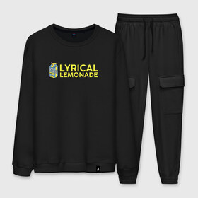 Мужской костюм хлопок с принтом Lyrical Lemonade в Курске, 100% хлопок | на свитшоте круглая горловина, мягкая резинка по низу. Брюки заужены к низу, на них два вида карманов: два “обычных” по бокам и два объемных, с клапанами, расположенные ниже линии бедра. Брюки с мягкой трикотажной резинкой на поясе и по низу штанин. В поясе для дополнительного комфорта — широкие завязки | Тематика изображения на принте: benet | bennett | cole | lemonade | lyrical | беннетт | коул | лемонад | лемонаде | лемонэйд | лимонад | лимонэйд | лирикал | лирикл