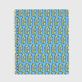 Тетрадь с принтом Lyrical Lemonade Pattern в Курске, 100% бумага | 48 листов, плотность листов — 60 г/м2, плотность картонной обложки — 250 г/м2. Листы скреплены сбоку удобной пружинной спиралью. Уголки страниц и обложки скругленные. Цвет линий — светло-серый
 | benet | bennett | cole | lemonade | lyrical | беннетт | коул | лемонад | лемонаде | лемонэйд | лимонад | лимонэйд | лирикал | лирикл