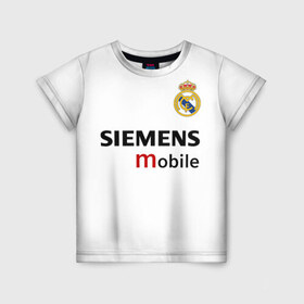 Детская футболка 3D с принтом Рауль Реал Мадрид в Курске, 100% гипоаллергенный полиэфир | прямой крой, круглый вырез горловины, длина до линии бедер, чуть спущенное плечо, ткань немного тянется | 7 | raul | real madrid | испанский футбольный клуб | ла лига | легенда реала | логотип реала | нападающий | номер 7 | рауль | реал мадрид | сименс мобайл | эмблема реала
