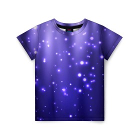 Детская футболка 3D с принтом Мерцающие Светлячки в Курске, 100% гипоаллергенный полиэфир | прямой крой, круглый вырез горловины, длина до линии бедер, чуть спущенное плечо, ткань немного тянется | stars | блестки | брызги | вода | водопад | вселенная | галактика | глубина | горошек | градиент | звездные | звездопад | космос | краски | лагуна | море | неоновый | ночь | огоньки | океан | переливы