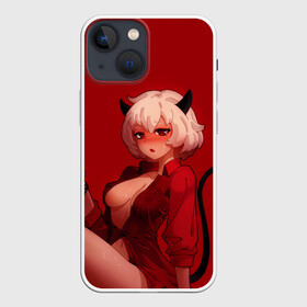 Чехол для iPhone 13 mini с принтом HELLTAKER в Курске,  |  | anime | azazel | hell | helltaker | justice | lucifer | malina | modeus | pandemonica | zdrada | ад | аниме | демон | демонесса | здрада | люцифер | малина | модеус | пандемоника | правосудие | хеллтейкер | хэлтейкер | 