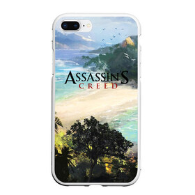 Чехол для iPhone 7Plus/8 Plus матовый с принтом ASSASSIN`S CREED в Курске, Силикон | Область печати: задняя сторона чехла, без боковых панелей | black flag | brotherhood | chronicles | creed | game | origins | revelations | rogue | syndicate | unity | valhalla | альтаир | ассасин | игры | кинжал | пираты