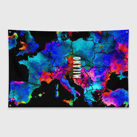 Флаг-баннер с принтом Milano в Курске, 100% полиэстер | размер 67 х 109 см, плотность ткани — 95 г/м2; по краям флага есть четыре люверса для крепления | fashion | italy | milano | vanguard | авангард | италия | милан | мода