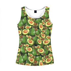 Женская майка 3D с принтом avocado в Курске, 100% полиэстер | круглая горловина, прямой силуэт, длина до линии бедра | avocado | авокадо | веганство | вегетарианство | еда | зеленый | земля | зож | листья | овощи | позиция | природа | фрукты