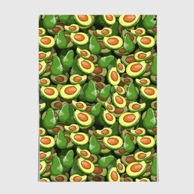 Постер с принтом avocado в Курске, 100% бумага
 | бумага, плотность 150 мг. Матовая, но за счет высокого коэффициента гладкости имеет небольшой блеск и дает на свету блики, но в отличии от глянцевой бумаги не покрыта лаком | avocado | авокадо | веганство | вегетарианство | еда | зеленый | земля | зож | листья | овощи | позиция | природа | фрукты