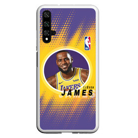 Чехол для Honor 20 с принтом LeBron James в Курске, Силикон | Область печати: задняя сторона чехла, без боковых панелей | basketball | game | james | lakers | lebron | lebron james | los angeles | los angeles lakers | nba | player | sport | баскетбол | баскетболист | джеймс | игра | игрок | леброн | леброн джеймс | лейкерс | лос анджелес | лос анджелес лейке