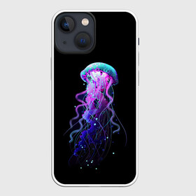 Чехол для iPhone 13 mini с принтом Jellyfish в Курске,  |  | art | black. neon | jellyfish | медуза