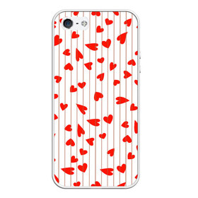 Чехол для iPhone 5/5S матовый с принтом Просто сердечки в Курске, Силикон | Область печати: задняя сторона чехла, без боковых панелей | Тематика изображения на принте: heart | hearts | lines | red | в | забавные | красные | линии | любовь | полоску | полосы | прикольные | рисунки | сердечки | сердце