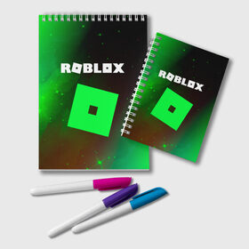 Блокнот с принтом ROBLOX РОБЛОКС в Курске, 100% бумага | 48 листов, плотность листов — 60 г/м2, плотность картонной обложки — 250 г/м2. Листы скреплены удобной пружинной спиралью. Цвет линий — светло-серый
 | blocks | blox | game | games | logo | minecraft | mobile | online | roblocks | roblox | robux | studio | блоки | игра | игры | квадрат | квадратик | кщидщч | лого | логотип | майнкрафт | онлайн | роблокс | робукс | символ | символы | студия