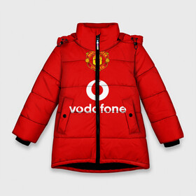Зимняя куртка для девочек 3D с принтом Манчестер Юнайтед (Keane) в Курске, ткань верха — 100% полиэстер; подклад — 100% полиэстер, утеплитель — 100% полиэстер. | длина ниже бедра, удлиненная спинка, воротник стойка и отстегивающийся капюшон. Есть боковые карманы с листочкой на кнопках, утяжки по низу изделия и внутренний карман на молнии. 

Предусмотрены светоотражающий принт на спинке, радужный светоотражающий элемент на пуллере молнии и на резинке для утяжки. | keane | manchester united | mu | vodafone | красные дьяволы | легенда манчестера | манки | манчестер юнайтед | номер 16 | ретро форма манчестер юнайтед | рой кин | старая форма