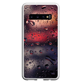 Чехол для Samsung Galaxy S10 с принтом Вечер капли на стекле в Курске, Силикон | Область печати: задняя сторона чехла, без боковых панелей | 