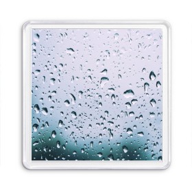 Магнит 55*55 с принтом Капли окно стекло дождь серо в Курске, Пластик | Размер: 65*65 мм; Размер печати: 55*55 мм | абстракция | блики | боке | брызги | вечер | вода | градиент | дача | дождь | капли | капли на стекле | лес | лето | мрачно | окно | природа | роса | свет | силуэты | симметрия | текстура | темный | фото