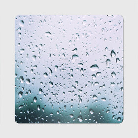Магнит виниловый Квадрат с принтом Капли окно стекло дождь серо в Курске, полимерный материал с магнитным слоем | размер 9*9 см, закругленные углы | Тематика изображения на принте: абстракция | блики | боке | брызги | вечер | вода | градиент | дача | дождь | капли | капли на стекле | лес | лето | мрачно | окно | природа | роса | свет | силуэты | симметрия | текстура | темный | фото
