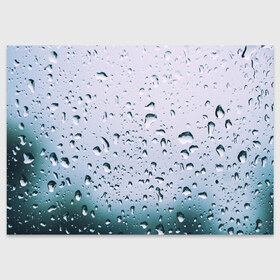 Поздравительная открытка с принтом Капли окно стекло дождь серо в Курске, 100% бумага | плотность бумаги 280 г/м2, матовая, на обратной стороне линовка и место для марки
 | Тематика изображения на принте: абстракция | блики | боке | брызги | вечер | вода | градиент | дача | дождь | капли | капли на стекле | лес | лето | мрачно | окно | природа | роса | свет | силуэты | симметрия | текстура | темный | фото