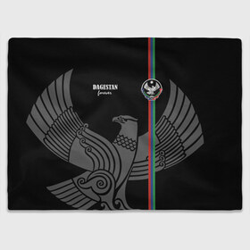 Плед 3D с принтом Dagestan forever в Курске, 100% полиэстер | закругленные углы, все края обработаны. Ткань не мнется и не растягивается | dagestan | eagle | flag | forever | mountains | north caucasus | republic | горы | дагестан | навсегда | орел | республика | северо кавказ | флаг