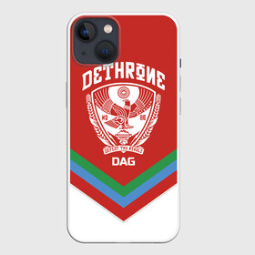 Чехол для iPhone 13 с принтом Дагестан в Курске,  |  | coat of arms | dagestan | eagle | flag | mountains | north caucasus | republic | герб | горы | дагестан | орел | республика | северо кавказ | флаг