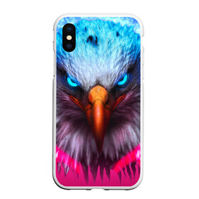 Чехол для iPhone XS Max матовый с принтом Взгляд орла (Eagle gaze) в Курске, Силикон | Область печати: задняя сторона чехла, без боковых панелей | Тематика изображения на принте: альтаир | америка | белгород | беркут | взгляд | герб | глаз | глаза | гнездо | город | дальнозоркость | зоркость | клюв | крыло | крылья | лира | монета | монтана | небо | нос | ореол | орлов | перо | полёт