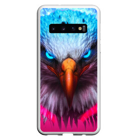 Чехол для Samsung Galaxy S10 с принтом Взгляд орла (Eagle gaze) в Курске, Силикон | Область печати: задняя сторона чехла, без боковых панелей | альтаир | америка | белгород | беркут | взгляд | герб | глаз | глаза | гнездо | город | дальнозоркость | зоркость | клюв | крыло | крылья | лира | монета | монтана | небо | нос | ореол | орлов | перо | полёт