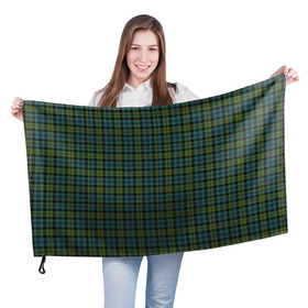 Флаг 3D с принтом Шотландка в Курске, 100% полиэстер | плотность ткани — 95 г/м2, размер — 67 х 109 см. Принт наносится с одной стороны | гай | джентельмены | зеленый | квадрат | клетка | клеточка | клетчатая | костюм | полосы | ричи | рубашка | спортивный