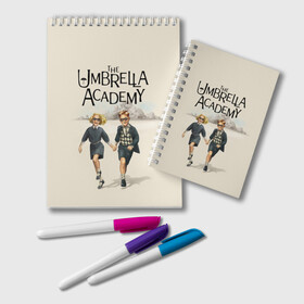 Блокнот с принтом The umbrella academy в Курске, 100% бумага | 48 листов, плотность листов — 60 г/м2, плотность картонной обложки — 250 г/м2. Листы скреплены удобной пружинной спиралью. Цвет линий — светло-серый
 | dark horse comics | netflix | the umbrella academy | umbrella | академия амбрелла | белая скрипка | бен харгривз | комикс | комильфо | космобой | кракен | реджинальд харгривз | сеанс | слух