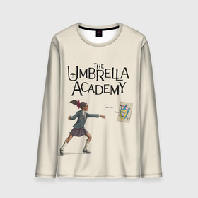 Мужской лонгслив 3D с принтом The umbrella academy в Курске, 100% полиэстер | длинные рукава, круглый вырез горловины, полуприлегающий силуэт | dark horse comics | netflix | the umbrella academy | umbrella | академия амбрелла | белая скрипка | бен харгривз | комикс | комильфо | космобой | кракен | реджинальд харгривз | сеанс | слух