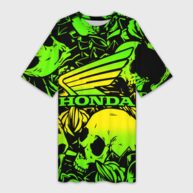 Платье-футболка 3D с принтом HONDA в Курске,  |  | 2020 | car | cbr1100xx | cbr600rr | civic | cr v | crv | gyro | honda | pcx | review | roadster | steed | test | авто | хонда | хонда срв