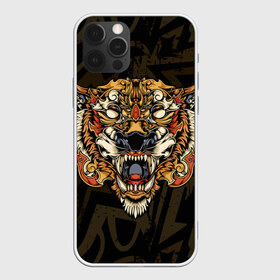 Чехол для iPhone 12 Pro Max с принтом Тигровый стимпанк (Tiger) в Курске, Силикон |  | Тематика изображения на принте: барс | волк | детёныш | джунгли | енот | животное | злость | зубр | клыки | кот | лев | леопард | лес | листья | львица | медведь | монстр | оскал | охотник | пасть | полосы | пятнистая | рык | рычание | тигр
