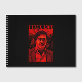 Альбом для рисования с принтом Пабло (I feel Like Escobar) в Курске, 100% бумага
 | матовая бумага, плотность 200 мг. | Тематика изображения на принте: барон | вещество | власть | глюк | дурман | зависимость | игла | кайф | кофеин | любовь | мак | морф | пабло | флекс | хайп