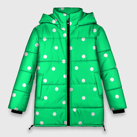 Женская зимняя куртка 3D с принтом Горошек на зеленом в Курске, верх — 100% полиэстер; подкладка — 100% полиэстер; утеплитель — 100% полиэстер | длина ниже бедра, силуэт Оверсайз. Есть воротник-стойка, отстегивающийся капюшон и ветрозащитная планка. 

Боковые карманы с листочкой на кнопках и внутренний карман на молнии | baby | casual | girl | green | pattern | геометрия | горох | горошек | девушкам | детские | зелень | круги | круглый | кружочки | летние | лето | листья | многоточие | мятный | нежные | орнамент | пастельные | паттерн