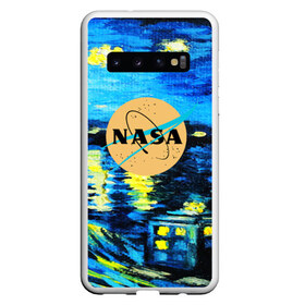 Чехол для Samsung Galaxy S10 с принтом NASA ВАНГОГ NASA в Курске, Силикон | Область печати: задняя сторона чехла, без боковых панелей | galaxy | nasa | nebula | space | star | абстракция | вангог | вселенная | галактика | звезда | звезды | космический | наса | планеты