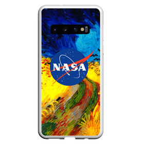 Чехол для Samsung Galaxy S10 с принтом NASA ВАНГОГ NASA в Курске, Силикон | Область печати: задняя сторона чехла, без боковых панелей | galaxy | nasa | nebula | space | star | абстракция | вангог | вселенная | галактика | звезда | звезды | космический | наса | планеты