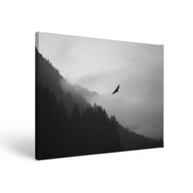 Холст прямоугольный с принтом ОРЁЛ НАД ЛЕСОМ в Курске, 100% ПВХ |  | bird | dark | fog | forest | heaven | jh k | ktc | sky | texture | деревья | животные | лес | небо | орел | природа | птица | птицы | текстуры | тёмный лес | туман