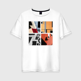 Женская футболка хлопок Oversize с принтом архитектура в Курске, 100% хлопок | свободный крой, круглый ворот, спущенный рукав, длина до линии бедер
 | architecture | general plan  architect | архитектор | архитектура | генплан | знание