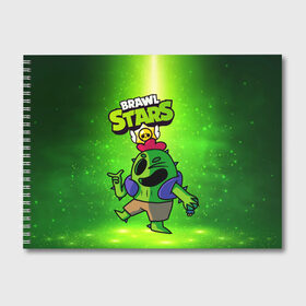 Альбом для рисования с принтом Спайк brawl stars Spike в Курске, 100% бумага
 | матовая бумага, плотность 200 мг. | brawl | brawl stars | brawlstars | brawl_stars | jessie | spike | бравл | бравлстарс | спайк
