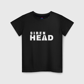 Детская футболка хлопок с принтом Siren Head в Курске, 100% хлопок | круглый вырез горловины, полуприлегающий силуэт, длина до линии бедер | game | scp | siren head | игра | лес | монстр | персонаж | сирена | сиреноголовый | хоррор | чудовище